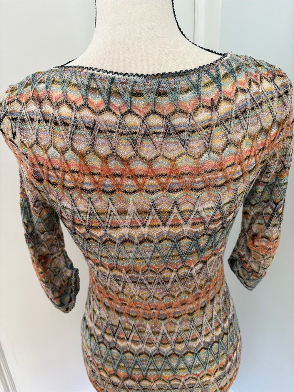 Missoni Zigzag Knit V-Neck Dress - Picture 4 of 8